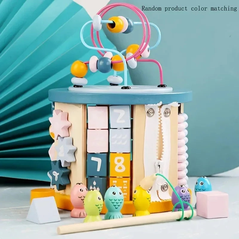 🌟 Multifunctional Wooden Bead Game – 6-in-1 Activity Treasure Chest! 🌟