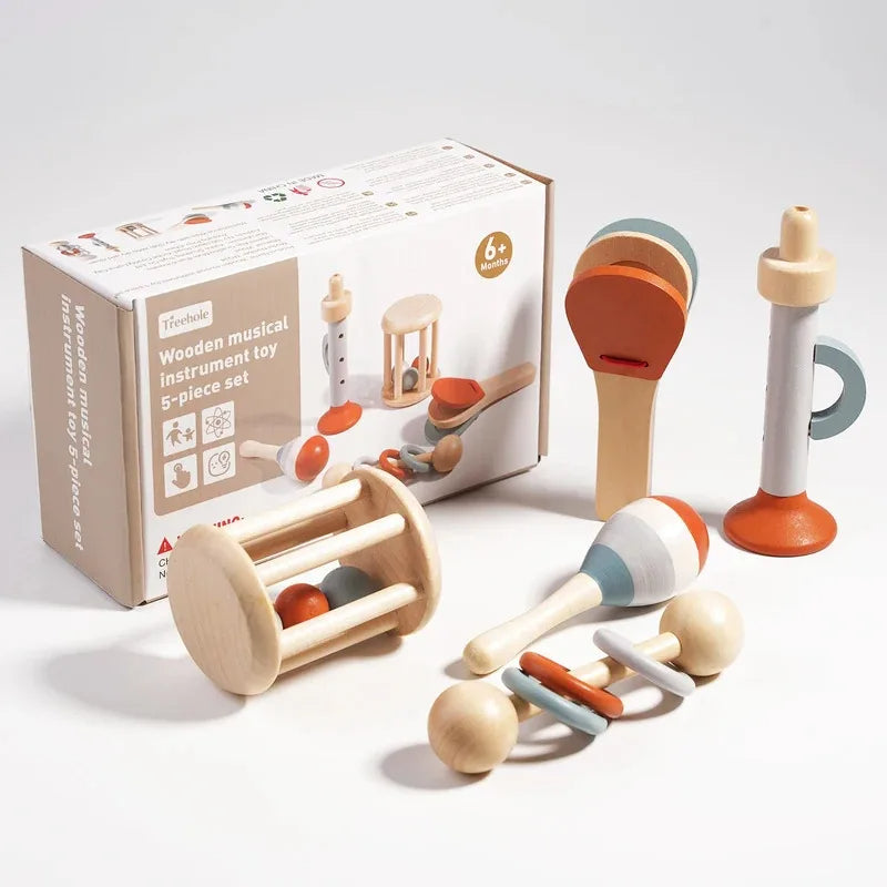 🔔 Baby Wooden Bell Rattle