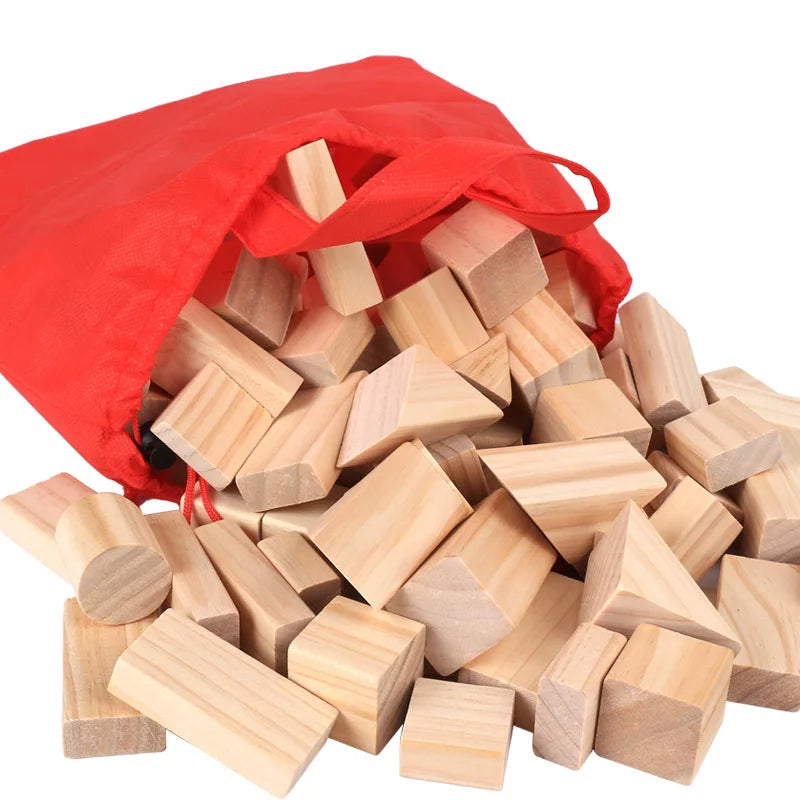 🧱 100pcs Wooden Stacker & Building Blocks