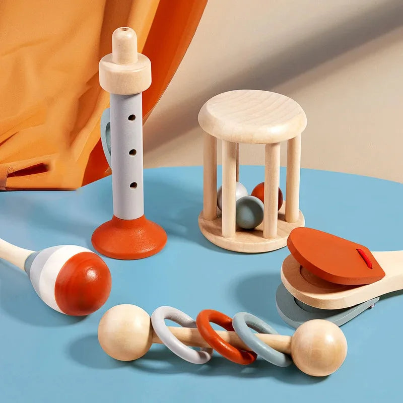 🔔 Baby Wooden Bell Rattle