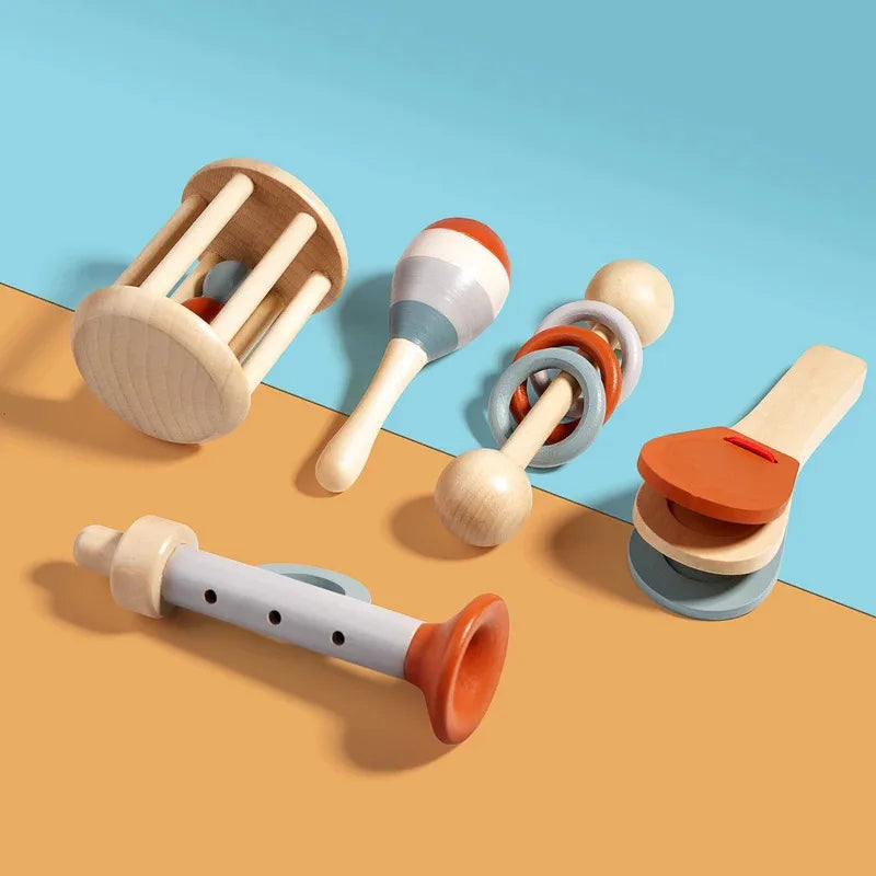 🔔 Baby Wooden Bell Rattle