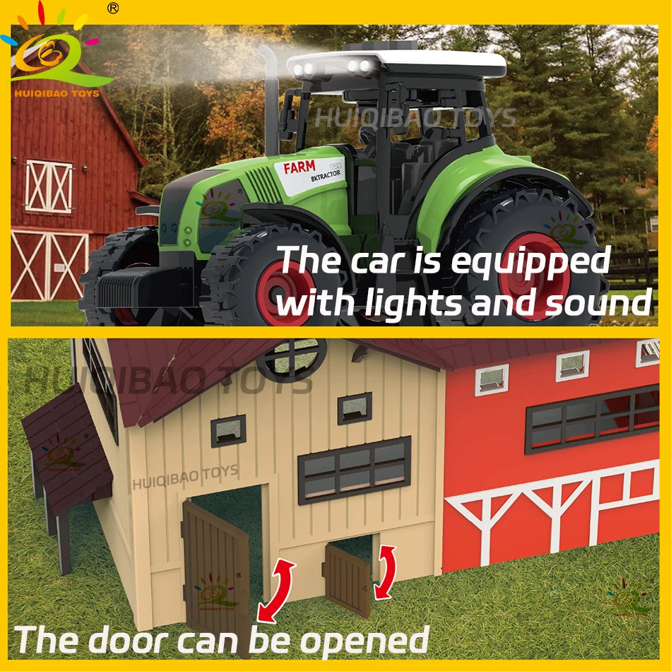 🐄 HUIQIBAO Farm Animals Barn Playset