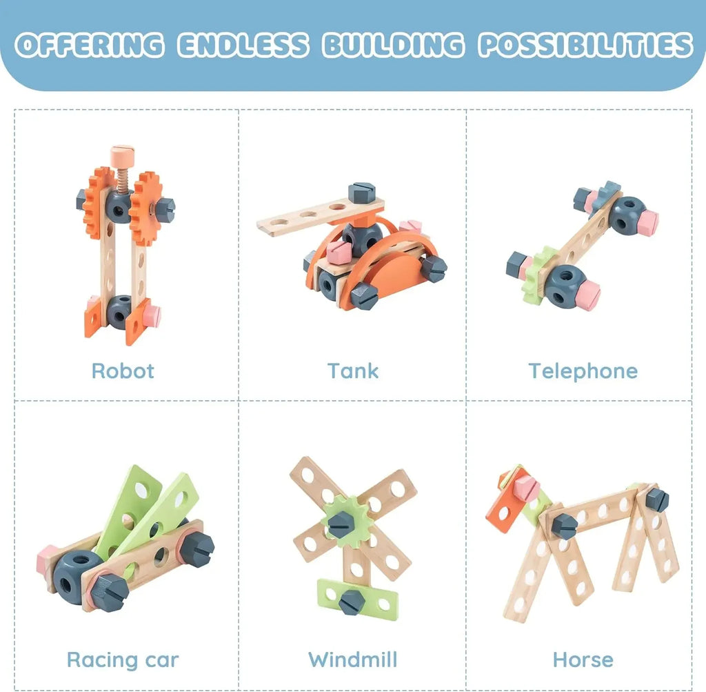 🔨 Kids Wooden Tool Bench Set – Large Construction Workshop Toy! 🔨