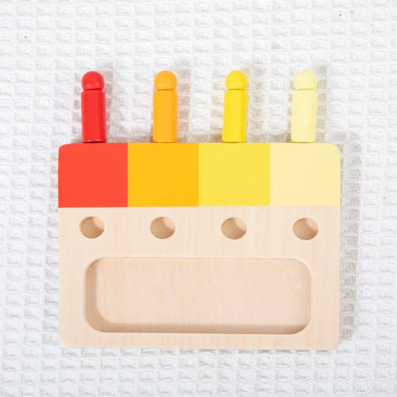 🎨 Wooden Montessori Color Matching Board