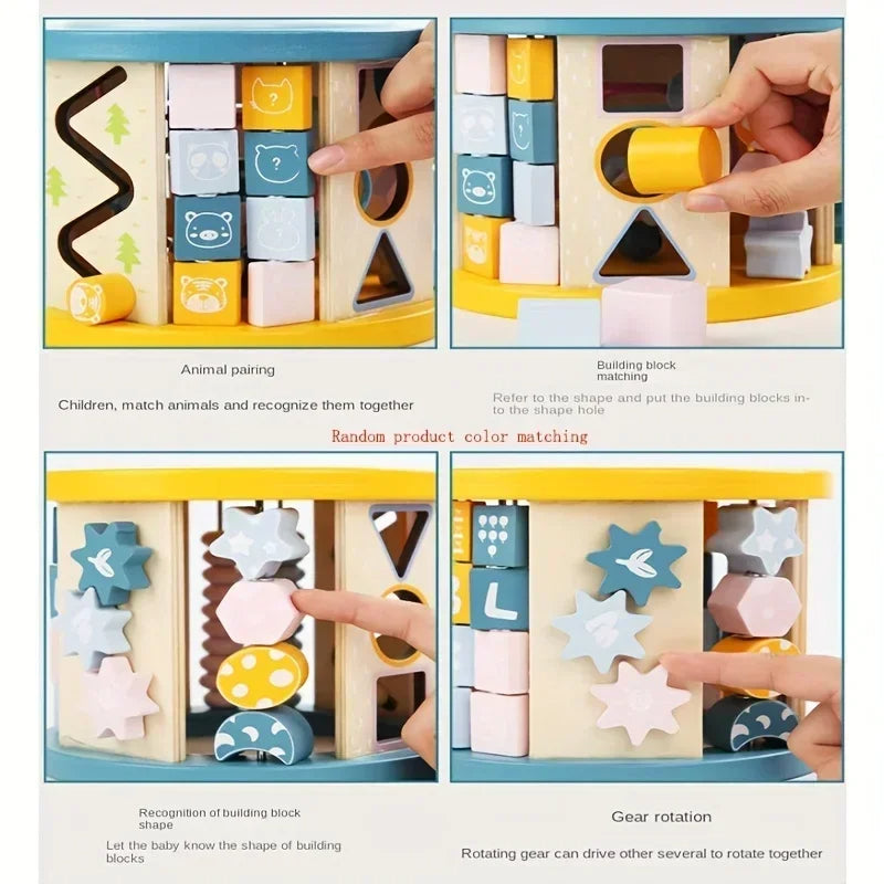 🌟 Multifunctional Wooden Bead Game – 6-in-1 Activity Treasure Chest! 🌟